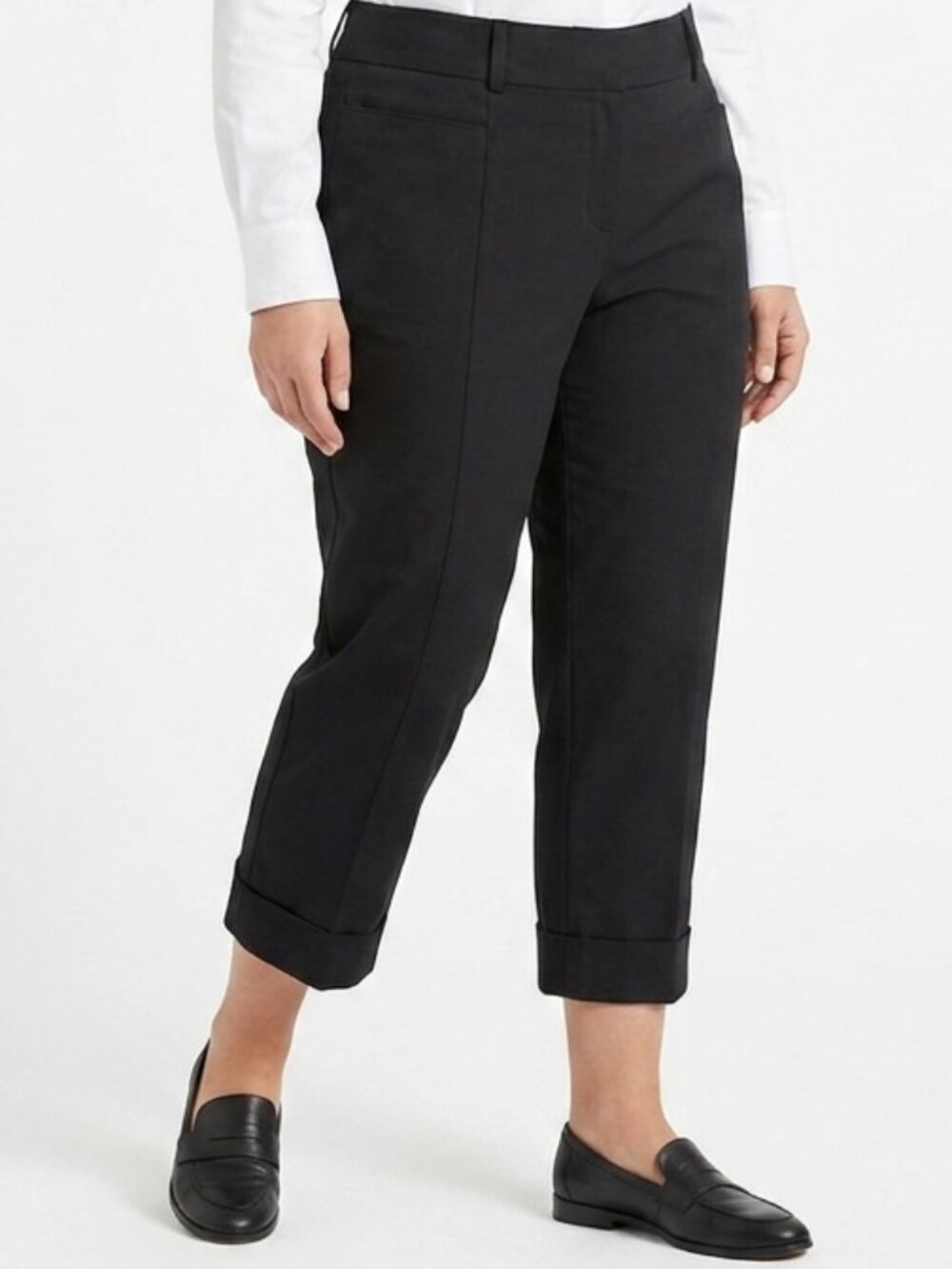 Nine West Stretch Cotton Cuffed Capri Pants- Sz. 8